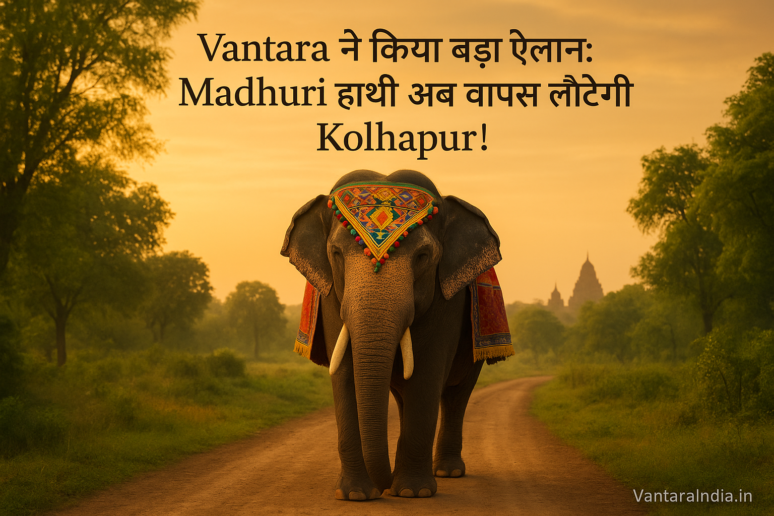 vantara मधुरी हाथी की वापसी